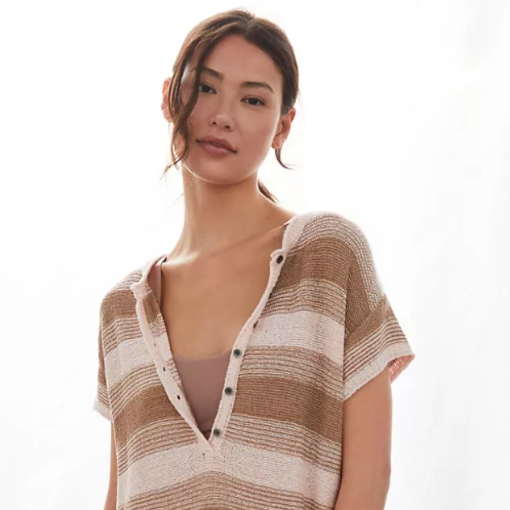 NWT Anthropologie Sat/Sun Jaden Knit Striped Romper XL - Picture 5 of 12